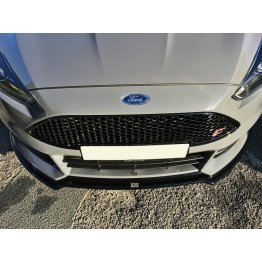 Накладка сплиттер на передний бампер вариант 3 на Ford Focus III ST рестайл